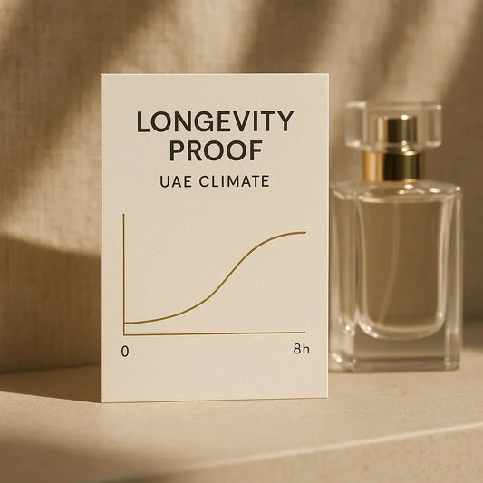 [FREE PDF] Perfume PDP — Heat-Proof Longevity (38°C UAE, EN/AR)