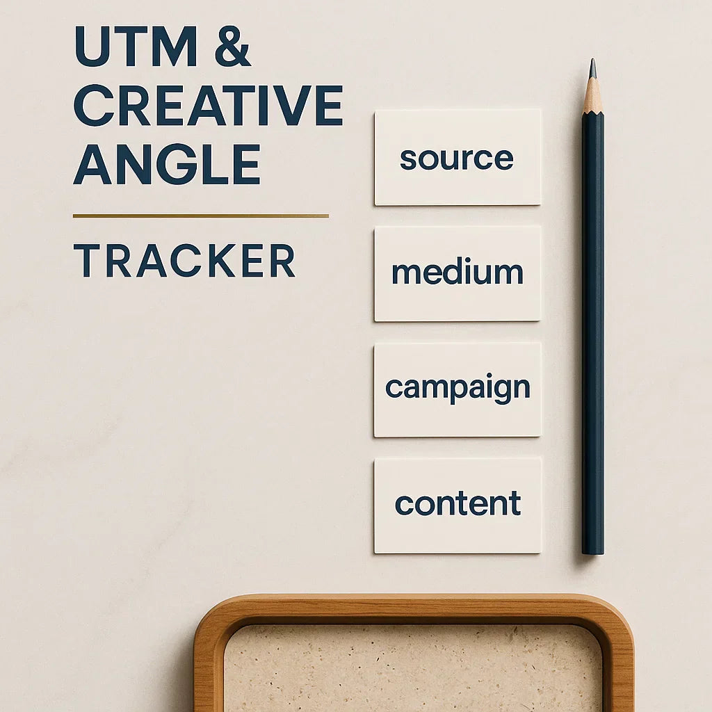 [FREE PDF] Ads & Analytics — UTM & Creative Angle Tracker (UAE)