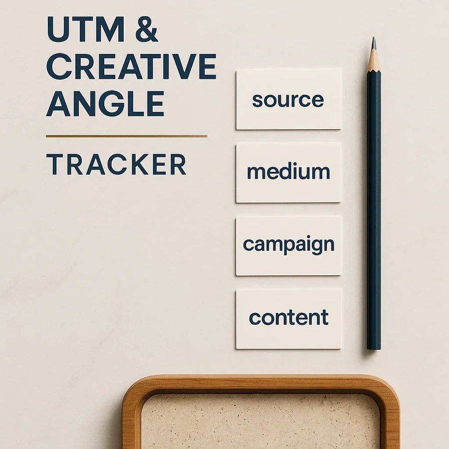 [FREE PDF] Ads & Analytics — UTM & Creative Angle Tracker (UAE)