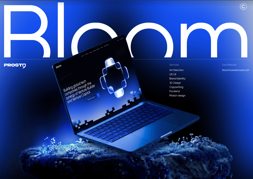 Bloom Core Ventures website design project by Vista by Lara for premium AI-ready brand visibility